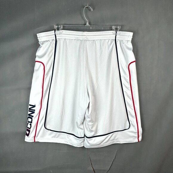 Nike Shorts Men's Medium White UConn Huskies Basketball Elastic Waist Pull On - Picture 8 of 11
